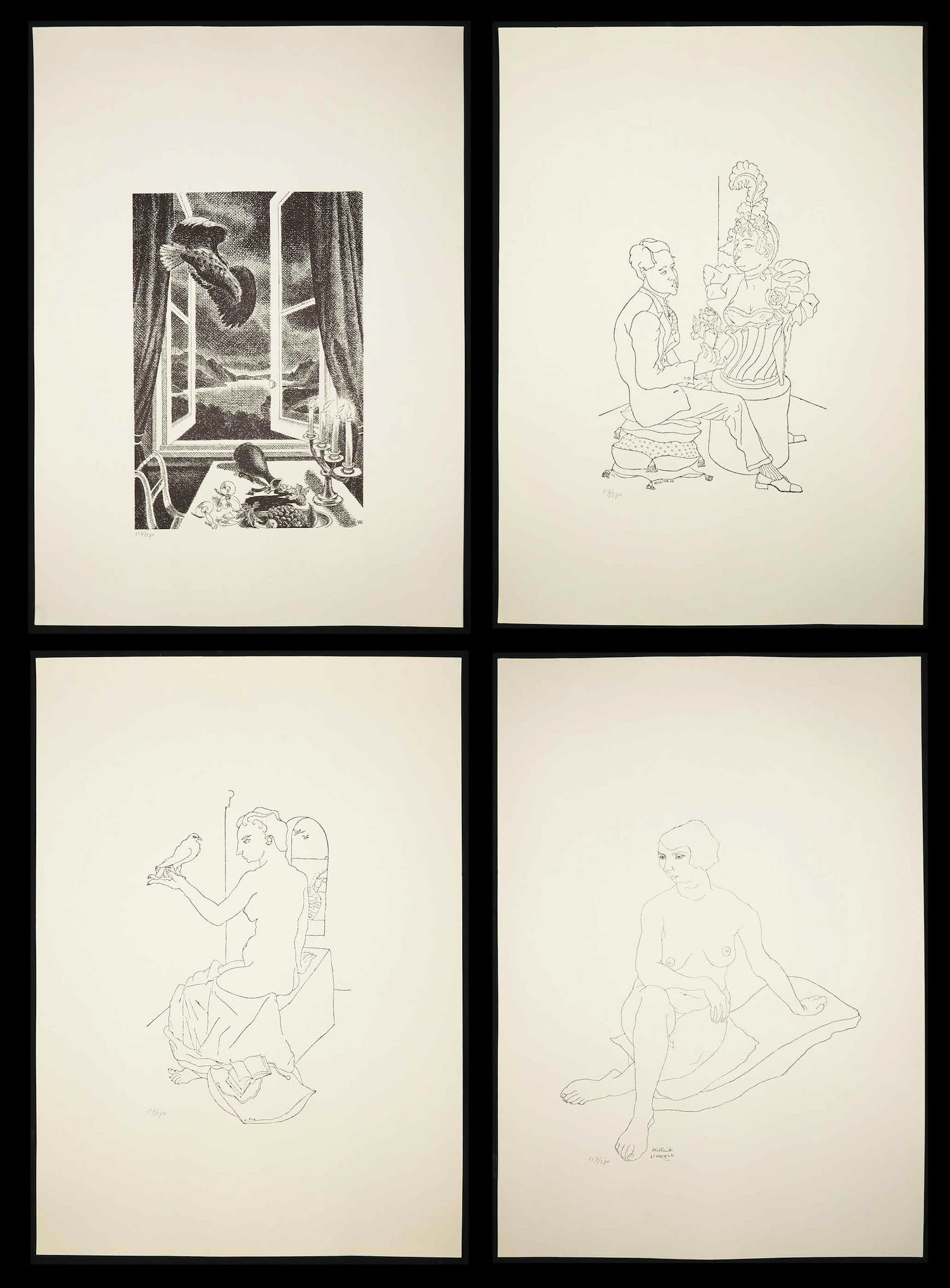 Carel Willink - Lot van vier litho's, diverse voorstellingen kopen? Bied vanaf 1!