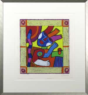 Clemens Briels - Zeefdruk uit de Romeinse serie - Ingelijst verkocht voor € 50!