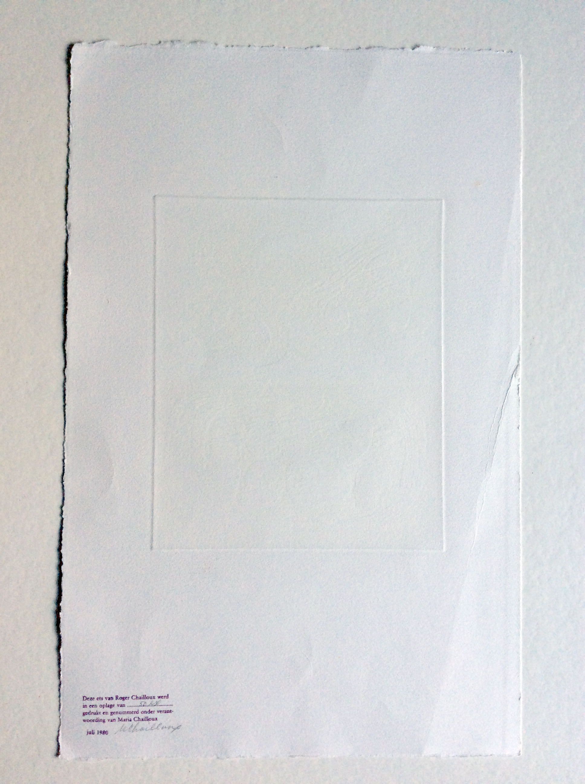 Roger Chailloux - De ruimte in - ets, naar gedicht van Leo Vroman kopen? Bied vanaf 69!