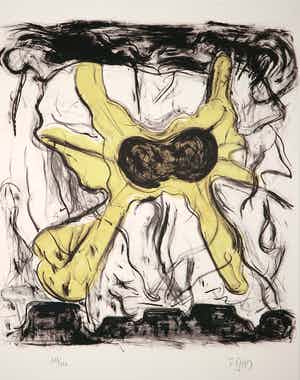 Frank van den Broeck - Litho, Zonder titel verkocht voor € 1!