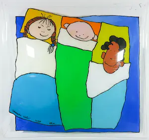 Ella Steenmeijer - Acryl op koepelvormig plexiglas, Kindertekening kopen? Bied vanaf 1!