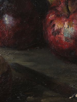 Jozef Gindra - Olieverf op doek, Stilleven met appels en peren kopen? Bied vanaf 200!