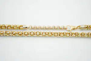 31 - Sierlijk, zo goed als nieuw 14 krt geel gouden Fantasie collier - 51cm lang kopen? Bied vanaf 1560!