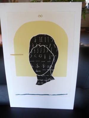 Evelyn Jansen - Zeefdruk. Titel, "Innen Leben". kopen? Bied vanaf 25!