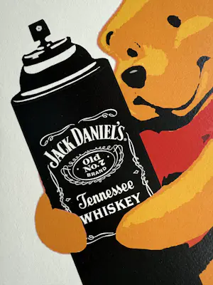 Death NYC - handgesigneerde zeefdruk | 'Winnie the Pooh/Jack Daniel's' | 2013 kopen? Bied vanaf 60!