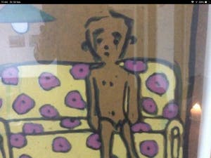 Bart Drost - Mannetje van Dalen op bloemetjes bank kopen? Bied vanaf 30!