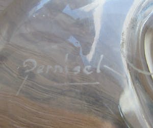 Niet of onleesbaar gesigneerd - Studio kristallen vrijgevormd schaaltje - gesigneerd kopen? Bied vanaf 1!