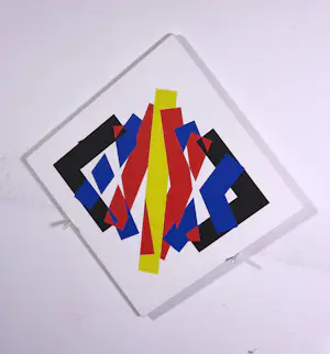 Otto Hamer - Acryl op paneel, 06-5 / Abstract-geometrische compositie kopen? Bied vanaf 150!