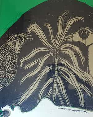 Corneille - Dialogue D’oiseaux - zeefdruk 136/190, handgesigneerd, 1973 en getiteld verkocht voor € 199!