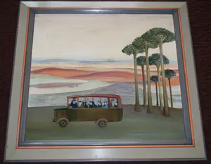 Meike Sund - groot schilderij 1964- naiëf realisme -kwaliteitslijst ->gratis verzending NL<- kopen? Bied vanaf 350!