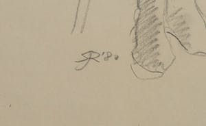 Jan Sluijters (jr.) - Potloodtekening, Staand naakt kopen? Bied vanaf 70!