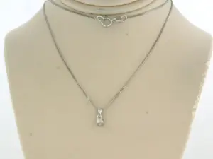 14k gouden collier met hanger met diamant 0.10 ct kopen? Bied vanaf 190!