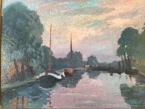 Hendrik Jan Wolter - Gezicht op vaart met boten kopen? Bied vanaf 200!