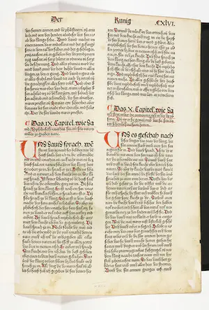 Anton Koberger - Wiegedruk en houtsnede, Blad uit de 9e Duitse Bijbel kopen? Bied vanaf 150!