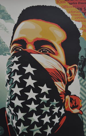 AcheterShepard Fairey - American Rage - gesigneerd? Enchérissez de 1!