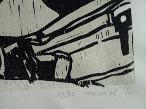 Manuel Kurpershoek - Houtsnede “Boten”, 1980 + Nobilis Cahier Prentkunst nr. 13 , 2019 kopen? Bied vanaf 35!