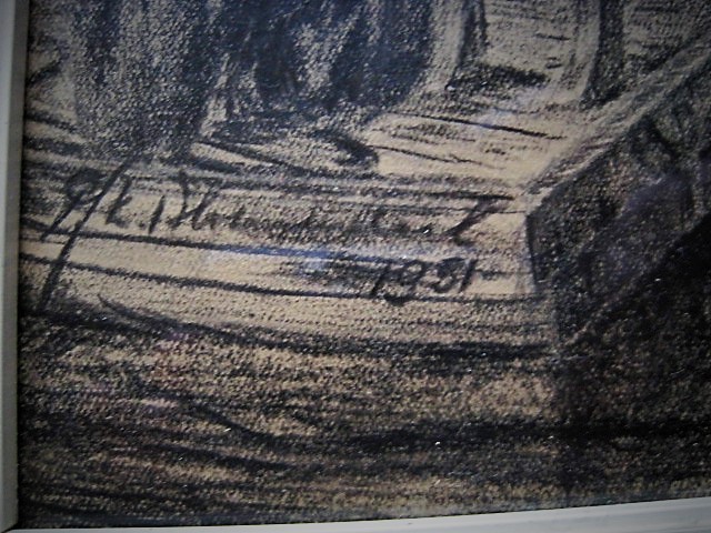 Niet of onleesbaar gesigneerd - Volendam 1931 - "Op de brug in Volendam bij het Dril" gesigneerd kopen? Bied vanaf 1!