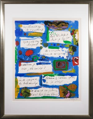 Corneille - Zeefdruk, Zienderogen gaat de wereld open - Ingelijst (Groot) kopen? Bied vanaf 250!