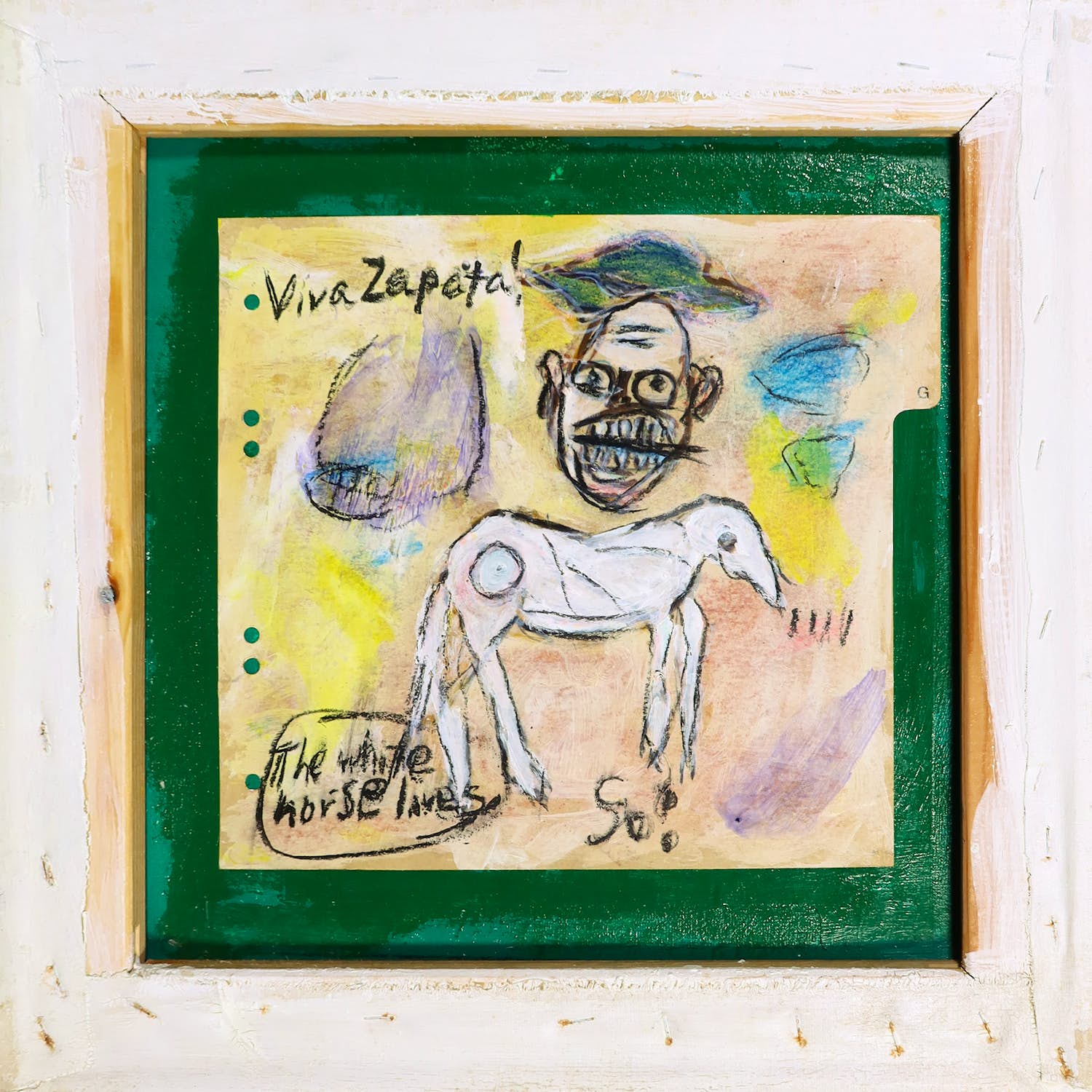 Frederick William Ayer - Gemengde techniek op doek, Viva zapata! verkocht voor € 1!