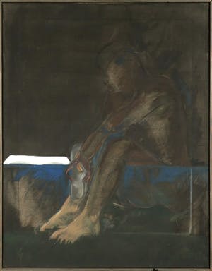 Peter Kantelberg - Olieverf op doek, Zonaanbidder - Ingelijst kopen? Bied vanaf 1!