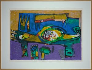 Geert Vrijdag - Zeefdruk, Eufraat - Ingelijst (Groot) kopen? Bied vanaf 70!