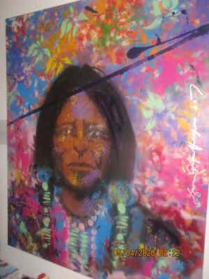 Espen Hagen - GROOT TOPSTUK! (1500x1250 mm) Flower Indian verkocht voor € 500!