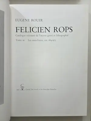 Felicien Rops - Catalogue raisonne de l'oeuvre grave et lithographie kaufen? Bieten Sie von 525!