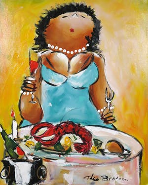 Theo Broeren - Acryl op doek, Kreeft kopen? Bied vanaf 70!