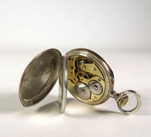 IWC - (Rosé verguld) zilver, Zakhorloge met houder kopen? Bied vanaf 750!