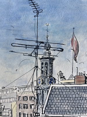 Rupert van der Linden - Blik op de Munttoren Amsterdam kopen? Bied vanaf 35!