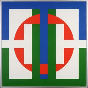 Cyril Lixenberg - Zeefdruk, Snij kleur III - Ingelijst verkocht voor € 70!