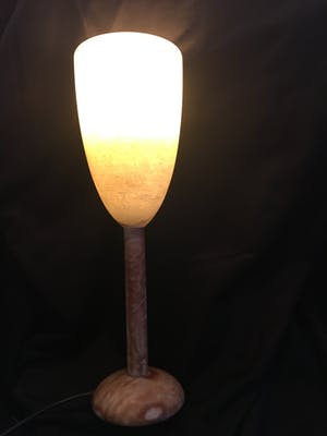 A. Pegasan - Prachtige zware alabast lamp kopen? Bied vanaf 50!