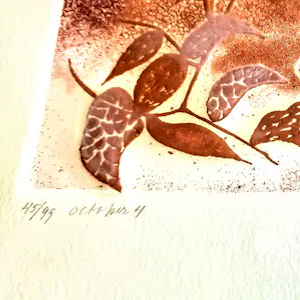 Anne Walker - Farb Radierung "Oktober 4" handsigniert limitiert 45/99 70er/80er Jahre kopen? Bied vanaf 120!