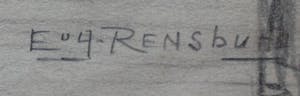 Eugene Rensburg - Grote potloodtekening: Gezicht op tweede Katendrechtse Haven - Rotterdam - 1914 kopen? Bied vanaf 99!