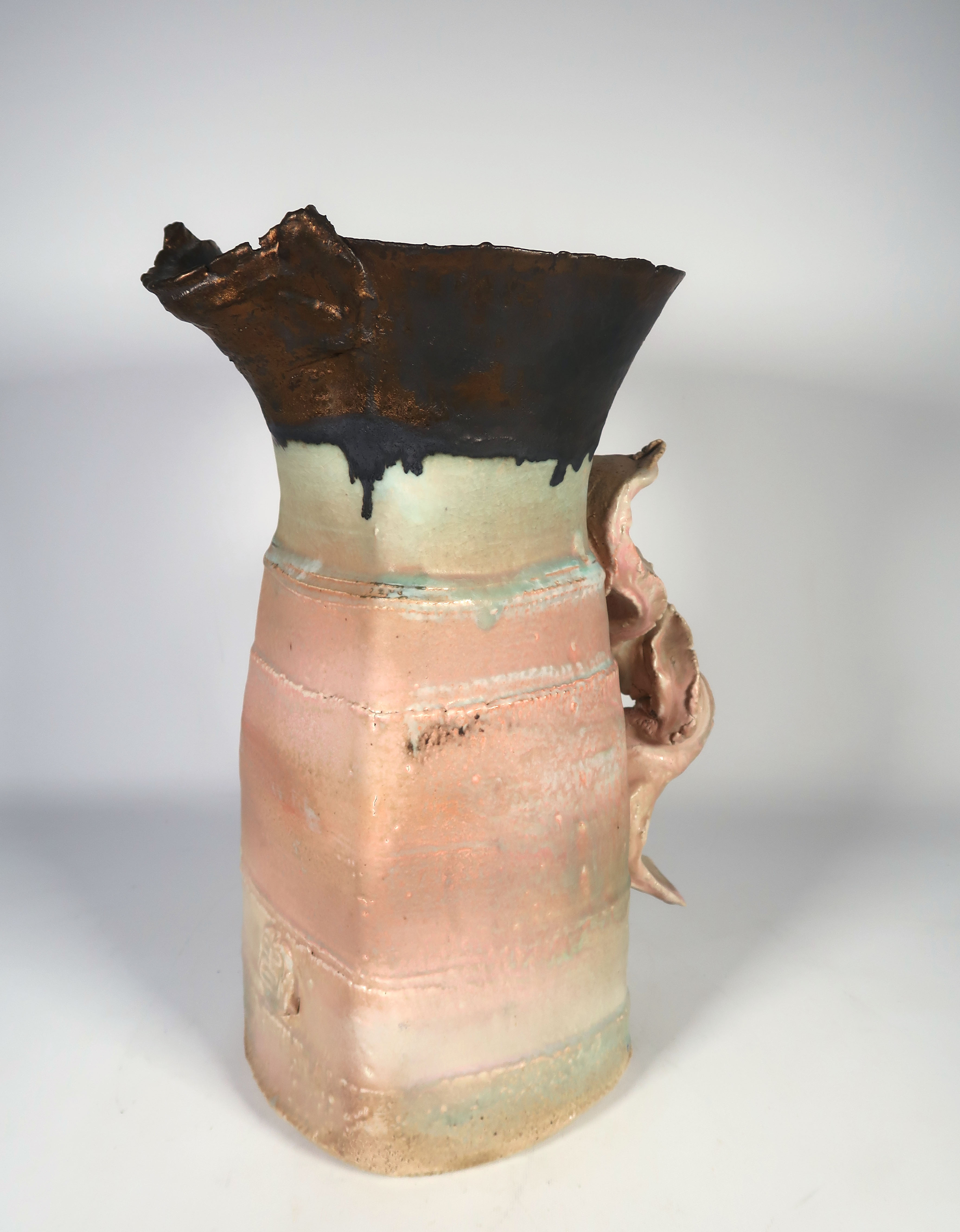 Colin Pearson - Keramiek, Groen en roze geglazuurde kan kopen? Bied vanaf 350!