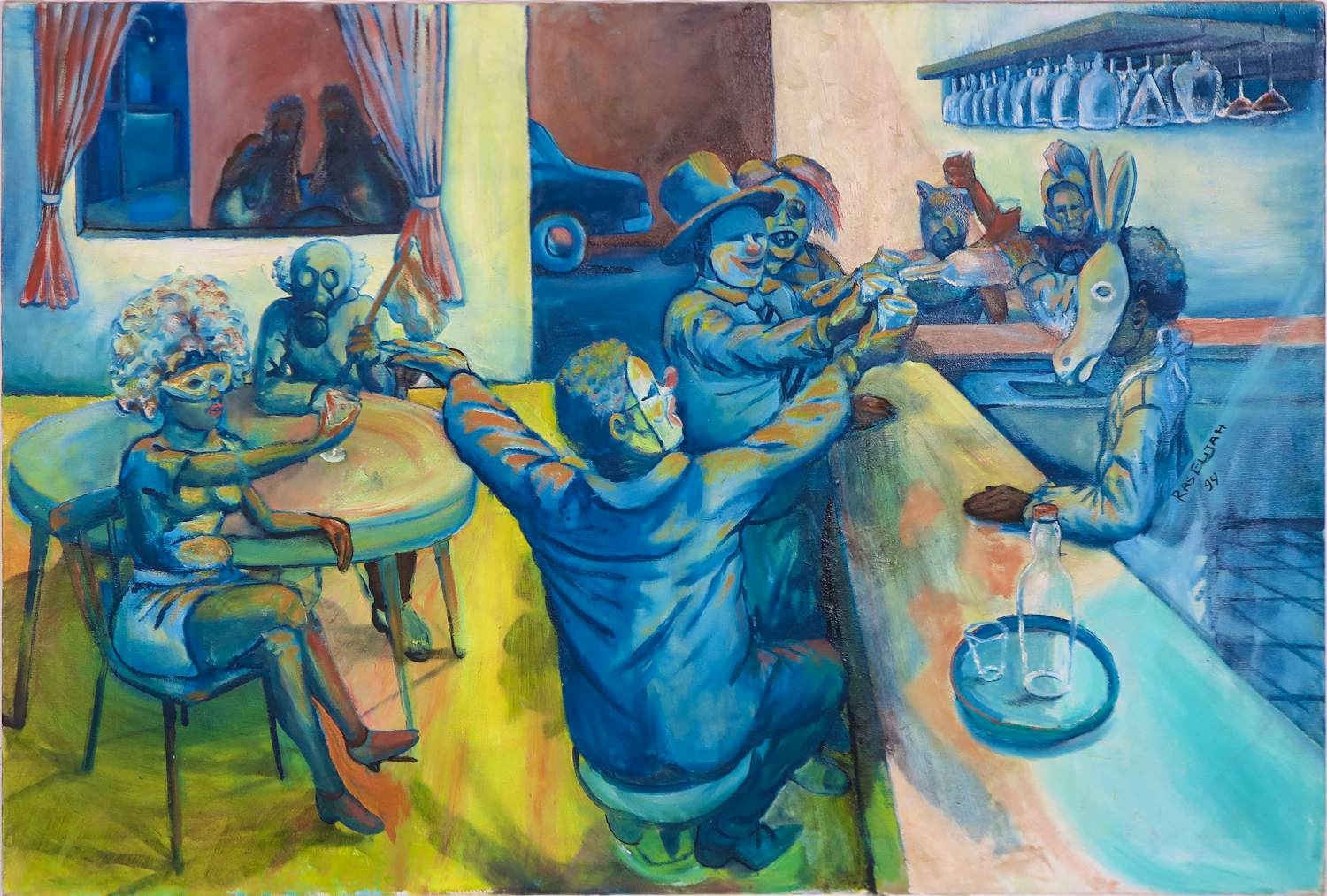 Ras Elijah - Acryl op doek, Election / de verkiezing kopen? Bied vanaf 100!