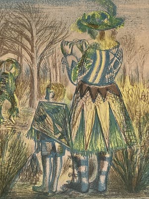 Kees Andrea - Kleuren litho fluitspeler kopen? Bied vanaf 45!