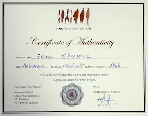 Frans Masereel - Original Holzschnitt "Antwerpen", signiert in der Platte kopen? Bied vanaf 20!