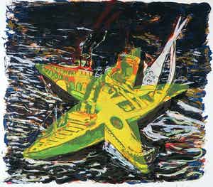 Rob Scholte - Zeefdruk, Zonder titel verkocht voor € 100!