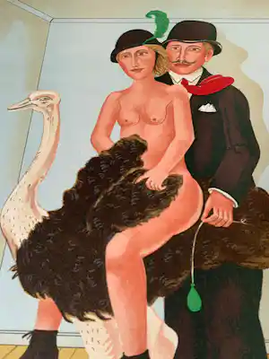 Benjamin Levy - Man/vrouw op struisvogel vendu pour 130€ !