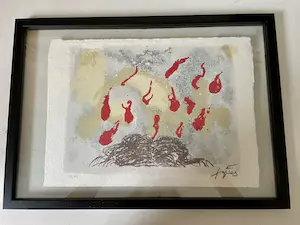 Antoni Tapies - Cabellos y llamas - 1987 - drukgesigneerde litho kaufen? Bieten Sie von 55!