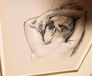 Francine van Hove - Lithografie auf Büttenpapier "The Nose the Pillow" Passepartout Rahmen kopen? Bied vanaf 90!