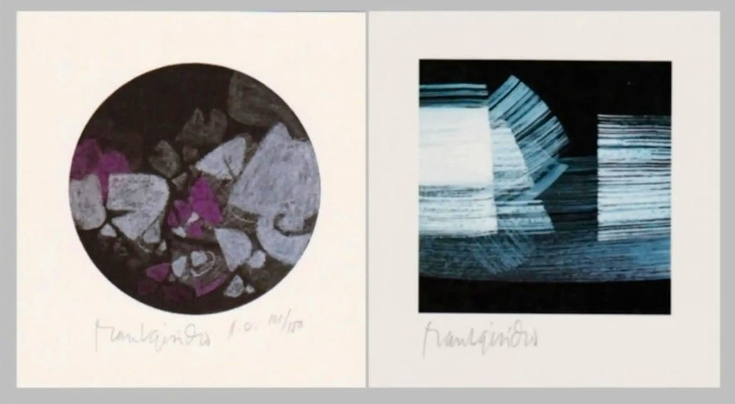 Raul ISIDRO - Twee handgesigneerde zeefdrukken: Geometrische Composities I, II kopen? Bied vanaf 25!