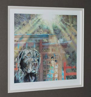 Harry Balm - potloodtekening + schilderij - beiden ingelijst kopen? Bied vanaf 40!