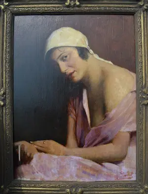 Armin Glatter - Stilleven van dame met sigaret. kopen? Bied vanaf 300!