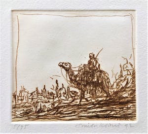 Simon Koene - Kameelruiter bij oosterse stad (2) kopen? Bied vanaf 20!