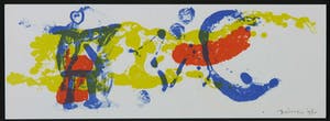 Jef Diederen - Twee litho's, Figuur in blauw en zwart kopen? Bied vanaf 30!