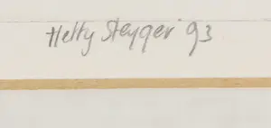 Hetty Steyger - Inkttekening, Lucifer - Ingelijst kopen? Bied vanaf 1!