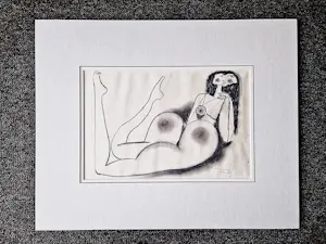 Theo Beerendonk - Jaren 60 erotische gemengde techniek op papier - gesigneerd kopen? Bied vanaf 67!