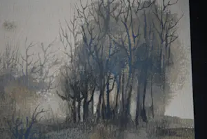 Sjoerdtje Mulder-Hak - Waterlandschap met verre einder - mooi ingelijste grote aquarel kopen? Bied vanaf 75!